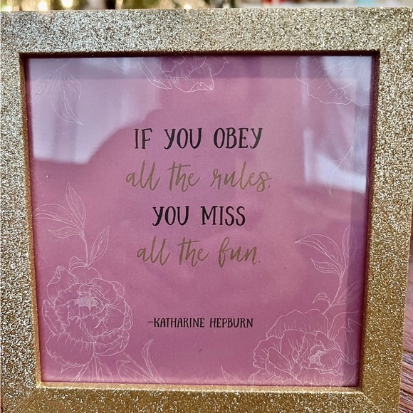 If you obey all the rules you miss all the fun” Motivational Frame - Picture 7 of 7